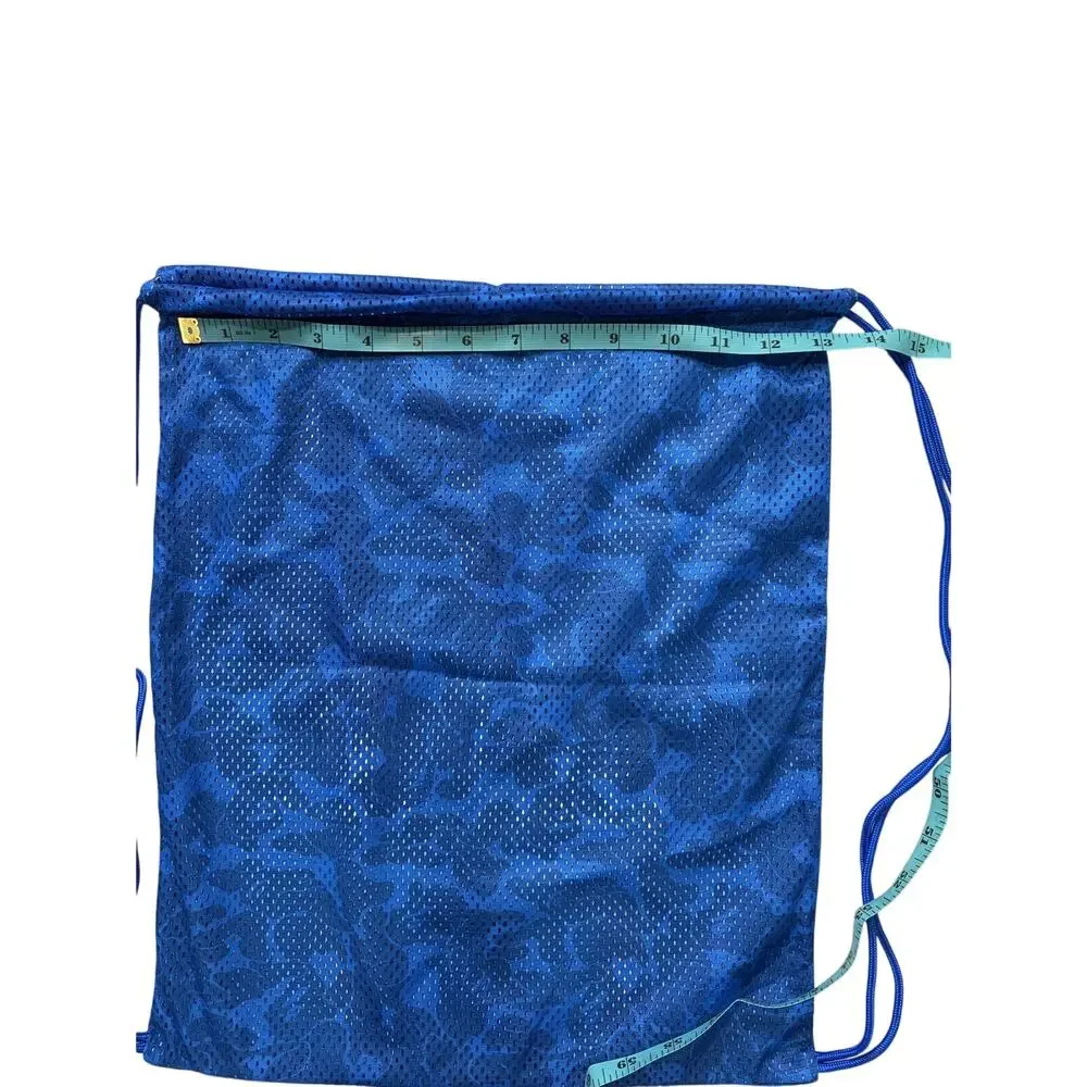 Adidas X A Bathing Ape Gym Bag Unisex Medium Blue Camo Drawstring Mesh Sports